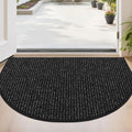 BEQHAUSE Dirt Trapper Door Mat 24" x 36" Half Circle Non-Slip Washable Doormats by BEQHAUSE