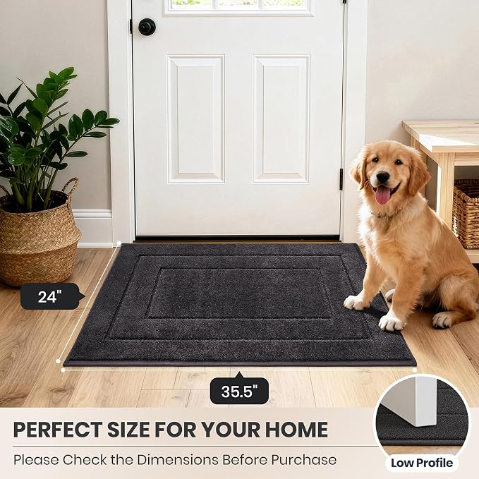 PURRUGS Dirt Trapping Door Mat 24" x 35.5", Non-Slip/Skid Machine Washable - Image 8