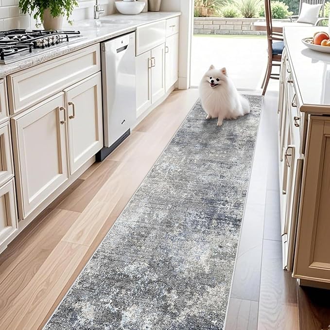 2x12 ft Washable Hallway Runner Rug – Non-Slip Stain-Resistant Low-Pile Long by BYYVOORugsforYourHome