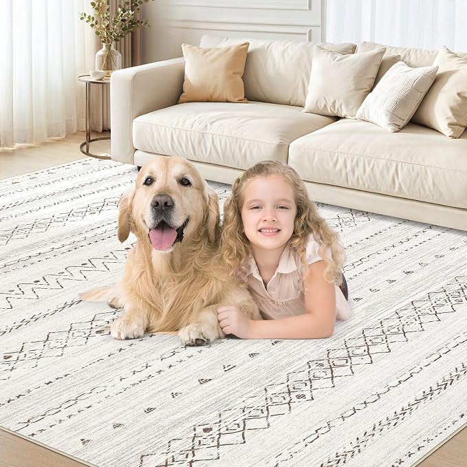 cotiled 9x12 Area Rugs Living Room Rug: Washable Boho Rugs - Image 6