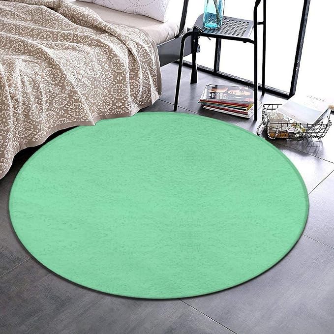 Home Decor Non Slip Kitchen Office Circle Rug, Machine Washable Modern Round - Image 2
