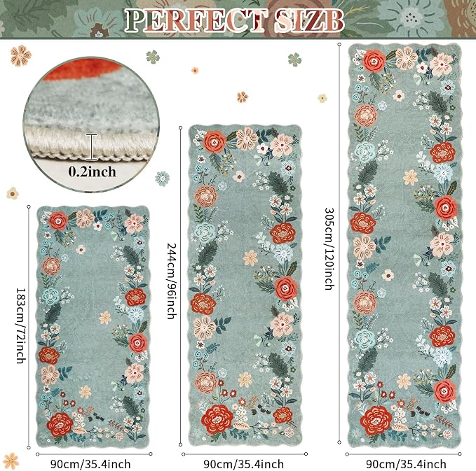 Runners for Hallways, 3x6 Runner Rug Non Slip - Image 2