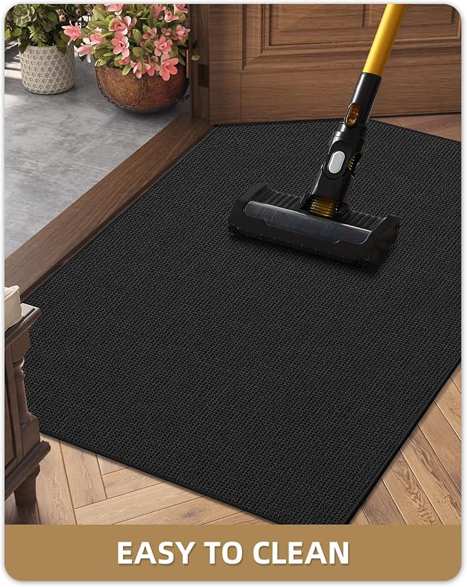 Color&Geometry Ultra Thin Indoor Door Mat 36"x56", Non Slip Rubber Backed Dirt - Image 7