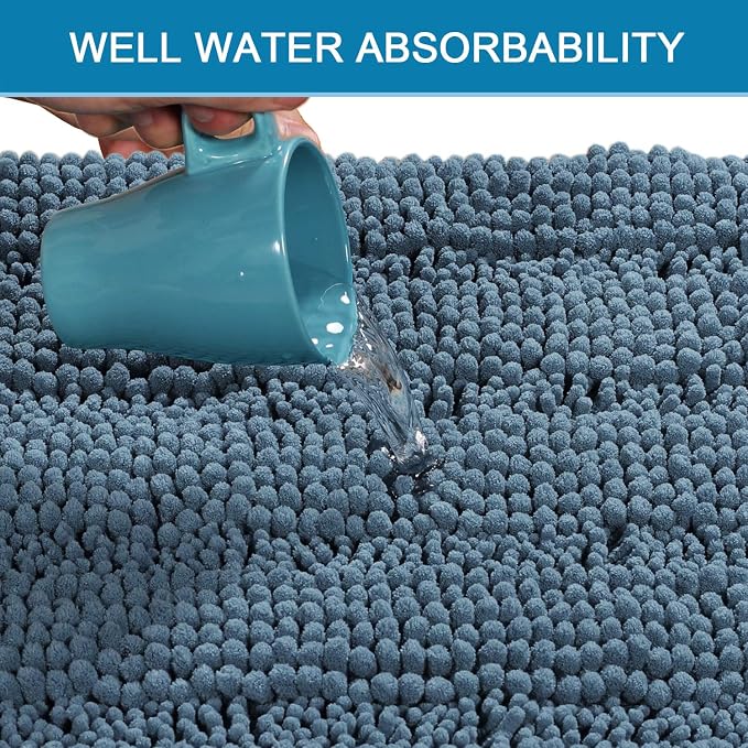 H.VERSAILTEX Bath Rugs for Bathroom Washable Non Slip Extra Thick Chenille - Image 5