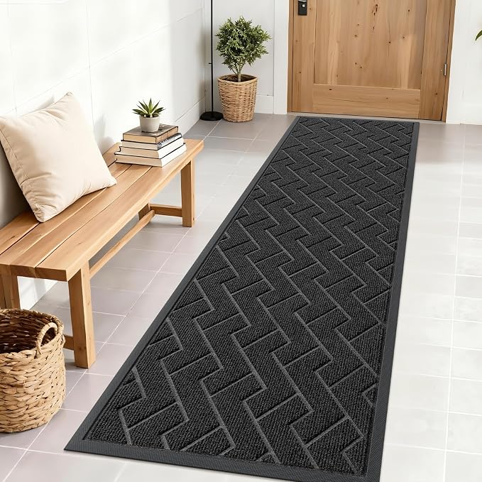 OLANLY Front Door Mat Indoor Outdoor Entrance, Waterproof All-Season, by OLANLY