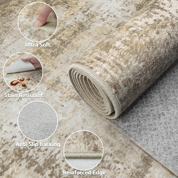 Washable Rug 6x9 Area Rugs: Soft Large Living Room Rug - Image 7