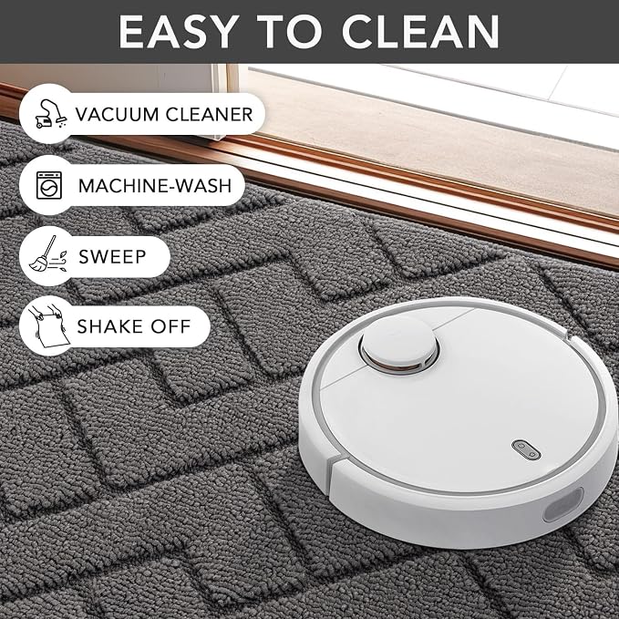 hicorfe Indoor Doormat, Front Back Door Mat Rubber Backing Non Slip Door Mats - Image 6