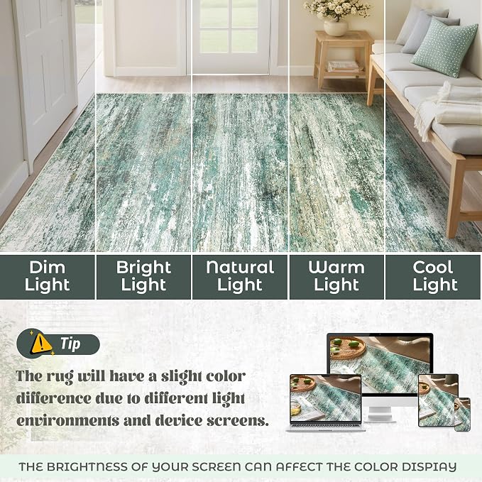 XLUEZ 8x10 Area Rugs for Living Room, Washable Modern Abstract Large Area Rug - Image 8