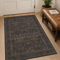 Rustic Brown 3x4 Large Washable Entryway Rug Indoor by Evyhood