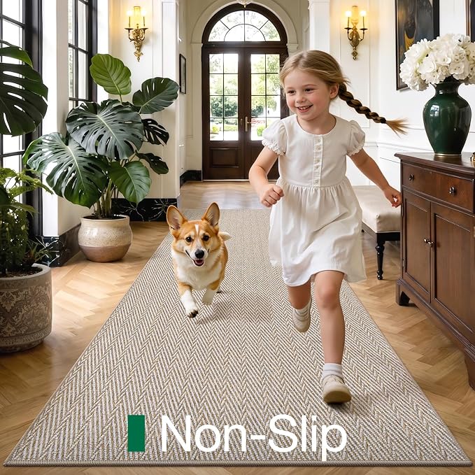 LUMI Ultra Thin Runner Rug for Hallway 2'x8', Non-Slip Entryway Rug - Image 4
