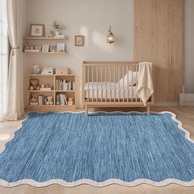 GarveeHome Scalloped Washable Area Rug 6 x 9 Rugs - Image 2