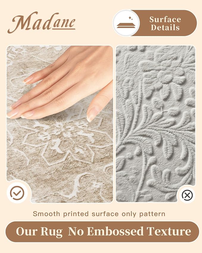 Madane Runner Rug 2x12 for Hallway, Kitchen Non-Slip Runner Rug - Image 4