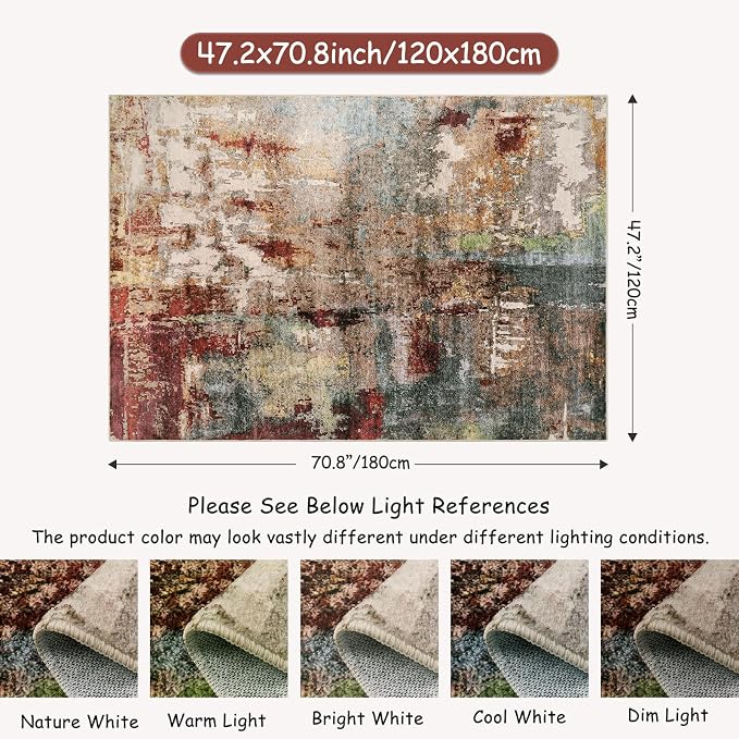 Lahome Modern Abstract Area Rug - Image 2