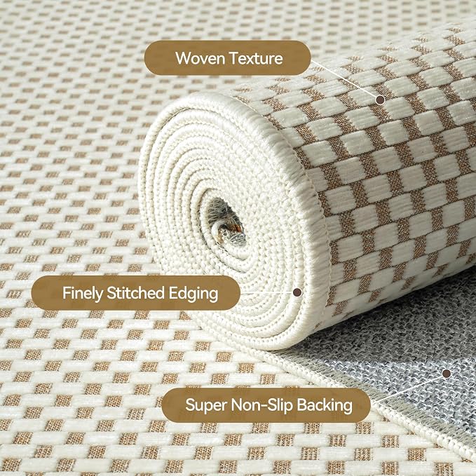 YDKGL 2x5 ft Hallway Runner Rug Boho Woven Washable Long Kitchen Runner Rugs - Image 6