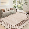 GarveeHome 8x10 Area Rug for Living Room Scalloped Washable Large Bedroom Rug by GarveeHome