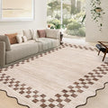 GarveeHome 10x13 Area Rug Large Living Room Scalloped Rug Non Slip Low Pile by GarveeHome