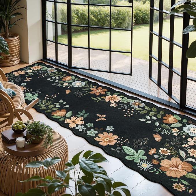 Lahome Floral Runner Rug for Hallways, Soft Washable Hallway Rugs - Image 2