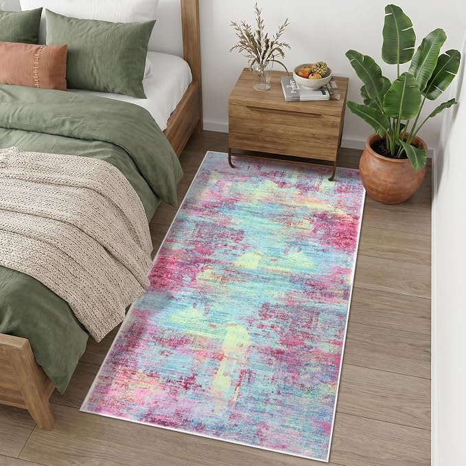 IOHOUZE Abstract Runner Rug 3x6 Ft Washable Runners - Image 8