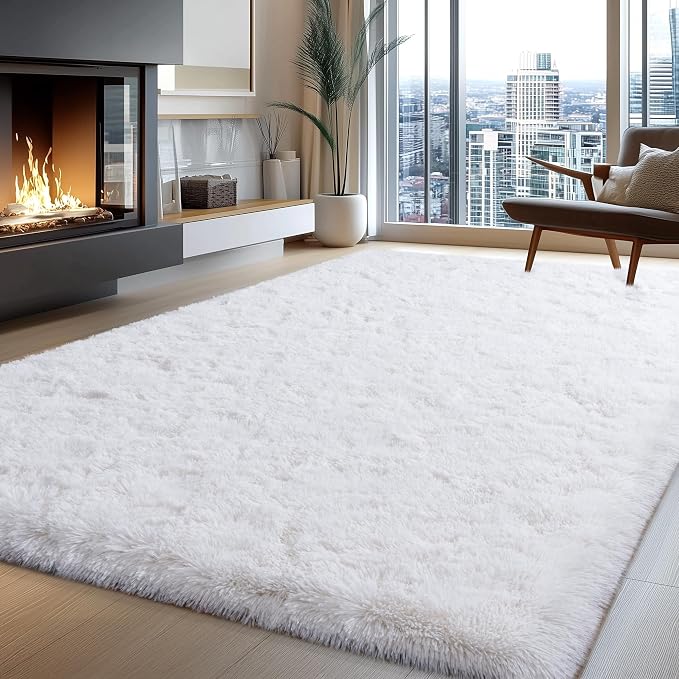 Fluffy Rugs for Bedroom Living Room, 4x6 Feet Indoor Modern Shaggy Area Rugs - Image 2
