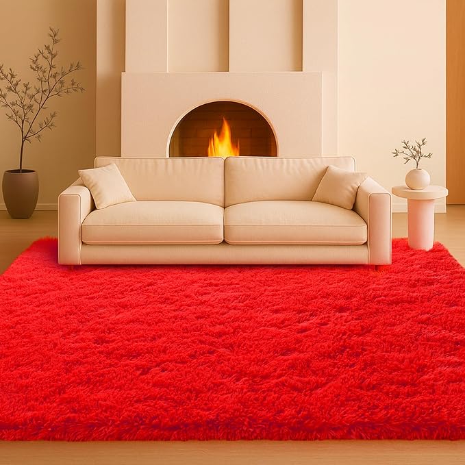 5x7 Plush Fluffy Area Rugs, Large Soft Carpet, Upgraded Non-Slip Rectangular Rug - Image 9