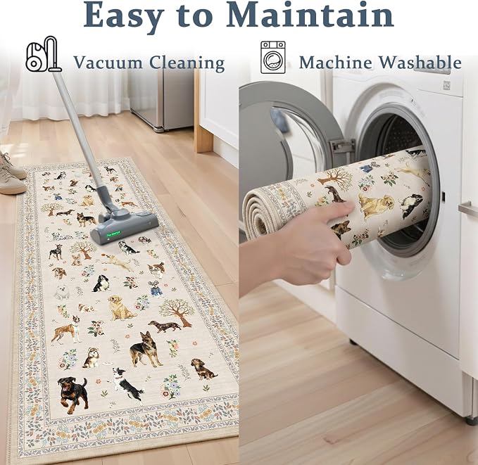 Dog Rug Runner for Hallways Kitchen 2x6, Non Slip Washable Rugs - Image 7