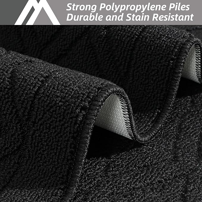 COSY HOMEER 60x24Inch/35X24Inch Kitchen Rugs Sets Non-Slip Washable Kitchen Mats - Image 3