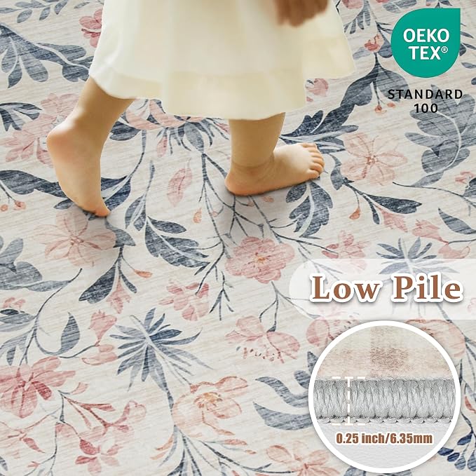 9x12 Area Rugs Washable Rug: Large Boho Living Room Rug Soft Non-Slip Low Pile - Image 6