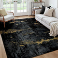 RELEANY Washable Area Rugs Square 7ft Non-Slip Modern Abstract Soft by RELEANY