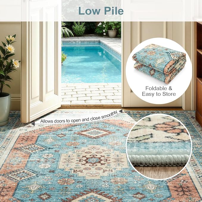 Lofus Vintage Living Room Rugs 5x7, Soft Machine Washable Area Rug - Image 7