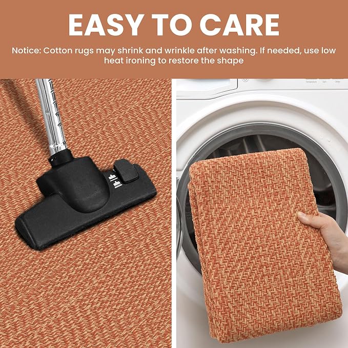 IOHOUZE Small Area Rug 2x3 Washable Woven Rugs - Image 4