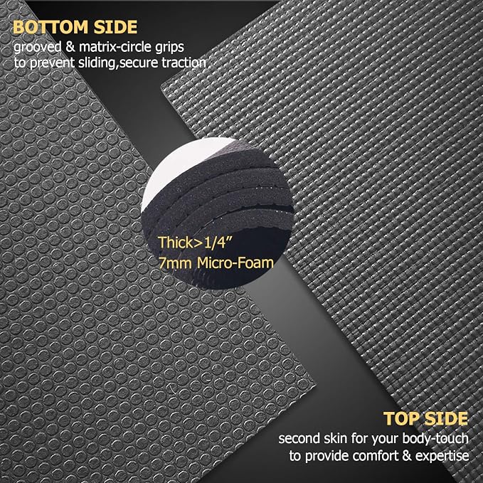 GXMMAT Large Yoga Mat 12'x6'/10'x6'/6'x8', Extra Thick Workout Mats - Image 3