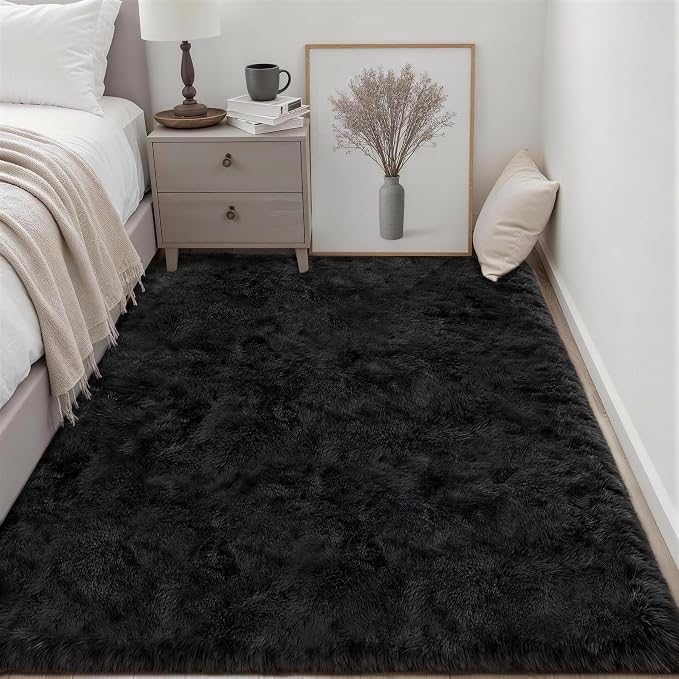 Fluffy 4x6 Area Rugs for Living Room Bedroom: Ultra Soft Shag Rug Non-Slip - Image 3