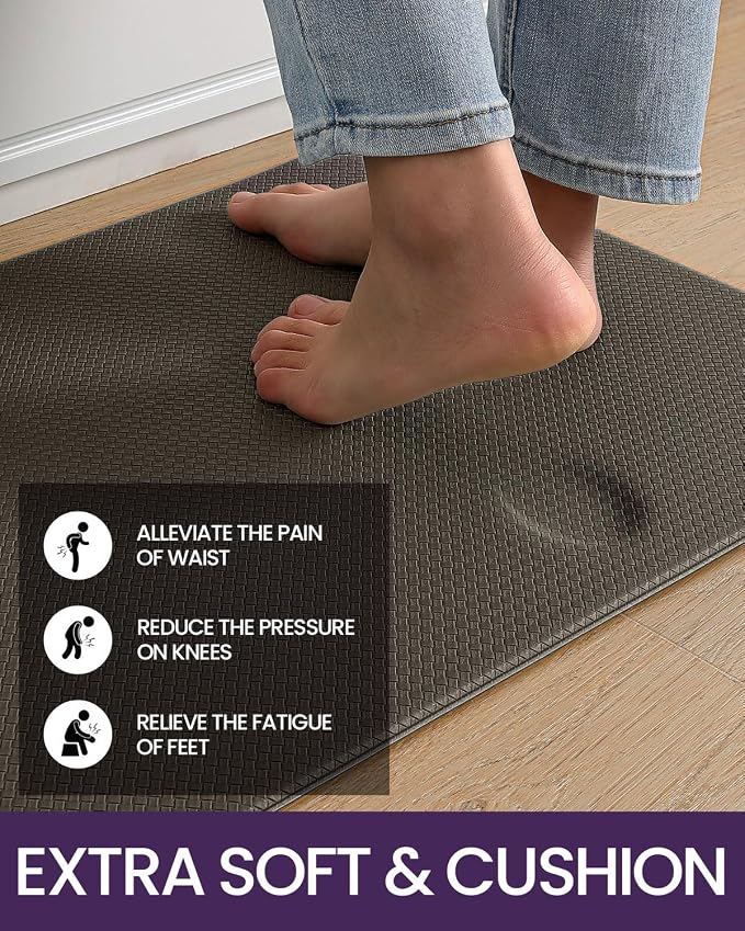 DEXI Kitchen Floor Mats Cushioned Anti Fatigue, 17x29+17x59, Standing Runner - Image 3
