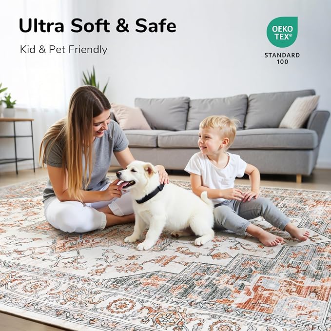 Lessymo 9×12 Area Rugs Washable - Image 5