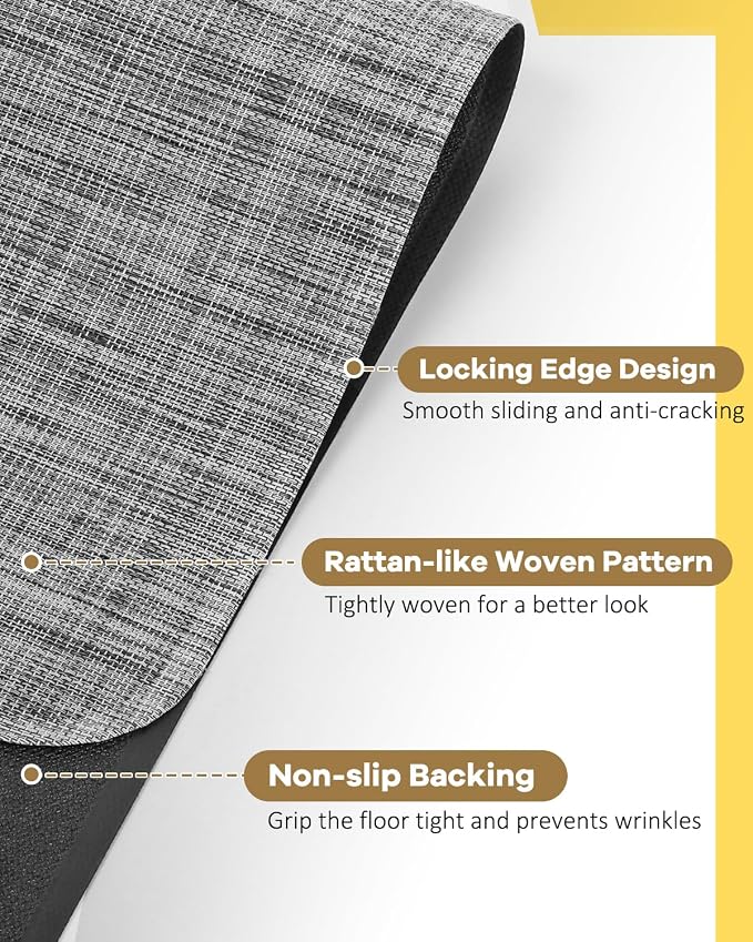 BesWin Office Chair Mat for Hard Floors, Heavy Duty Non-Slip PVC Hard Floor - Image 5