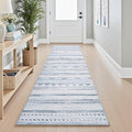 2x10 Runner Rug Machine Washable Non Slip Area Rug Distressed Neutral Moroccan by Tchdio