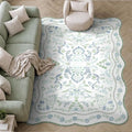 DCX Green and Blue 8x10 Rug, Kid & Pet Friendly by DCXWashableRug