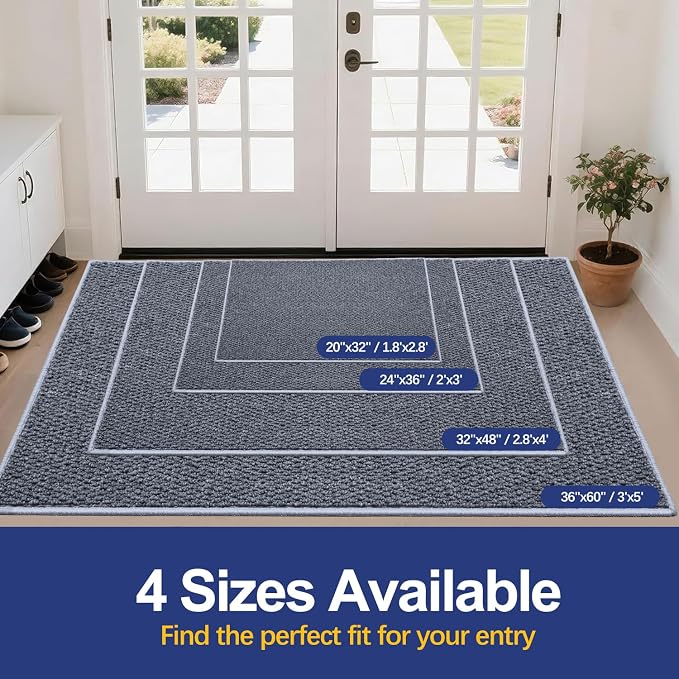 Dirt Trapping Door Mat 24x36, 3D Scarping Surface Doormat - Image 6