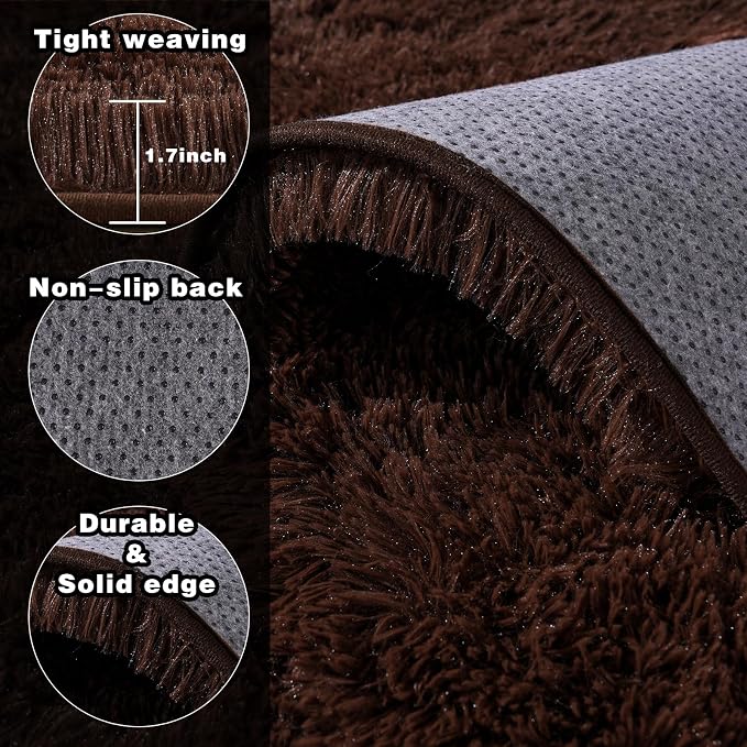 Area Rugs 9x12 for Living Room, Ultra Soft Fluffy Rugs for Bedroom, Non-Slip - Image 5