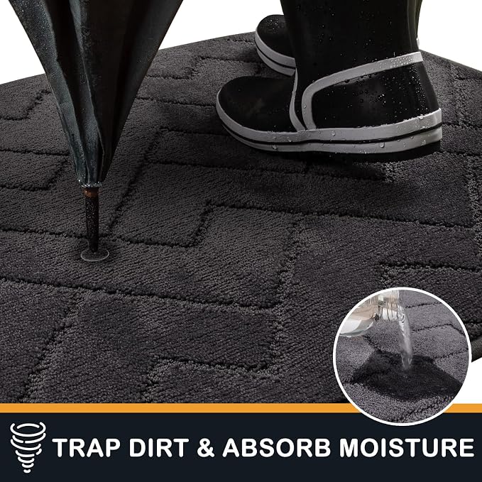 PURRUGS Dirt Trapping Door Mat 36" x 36", Non-Slip Machine Washable Entry Rug - Image 5