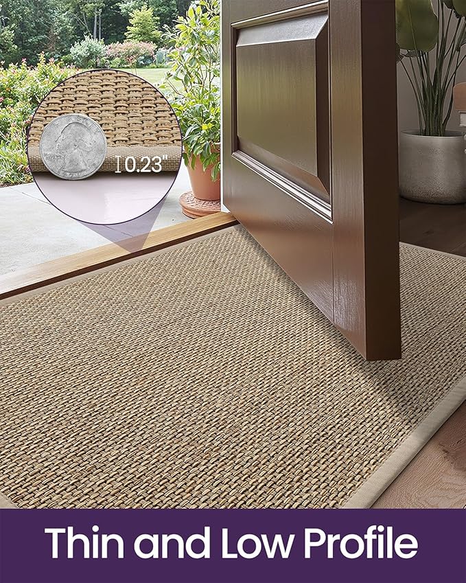 DEXI Ultra Thin Entryway Indoor Door Mat 36x56, Non Slip Rubber Backing Inside - Image 4