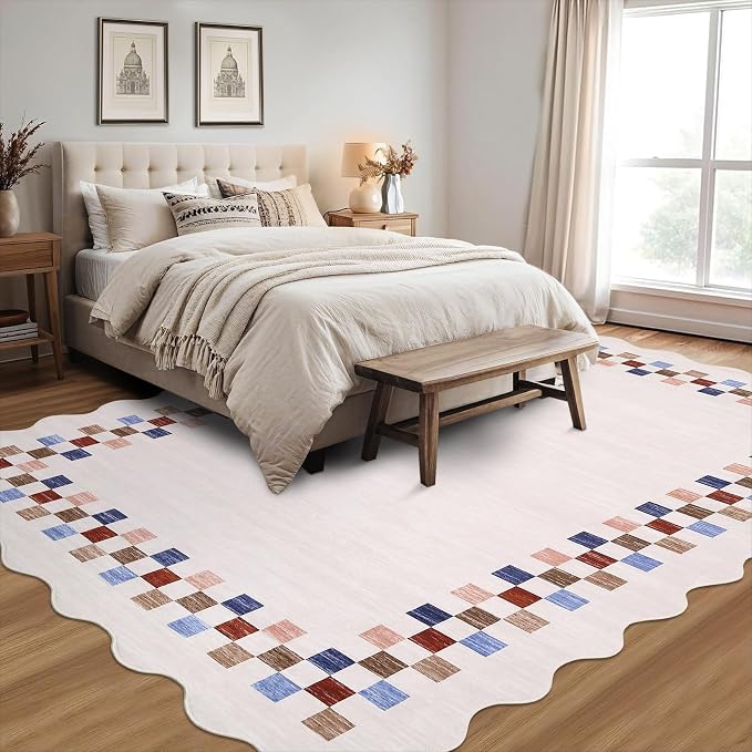GarveeHome Area Rug 6x9 Large Living Room Modern Border Throw Rug - Image 2