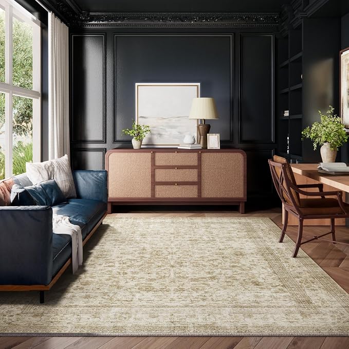 Machine Washable Rugs for Living Room: 6x9 Area Rugs for Bedroom Boho Vintage - Image 6