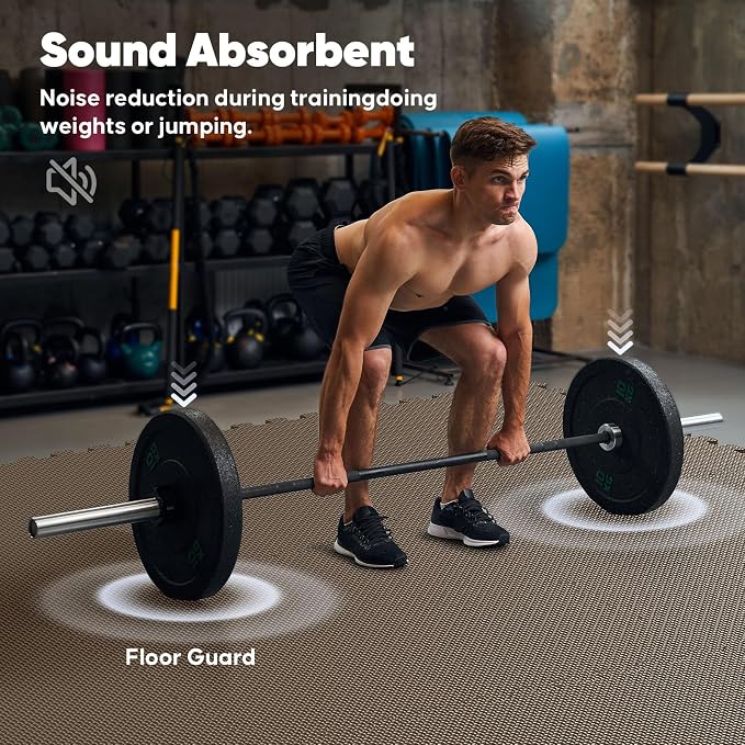 Home Gym Mat, Puzzle Exercise Mat, EVA Interlocking Foam Floor Tiles - Image 6