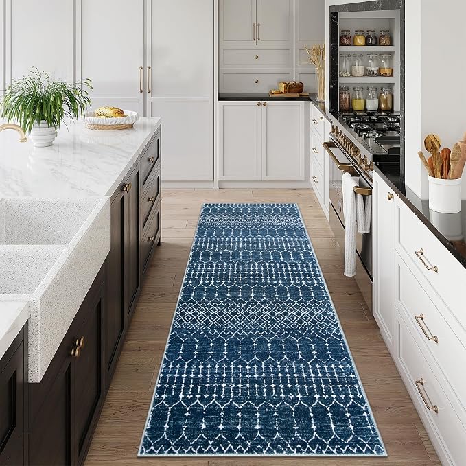 Lahome Moroccan Washable Runner Rug 2x10, Non Slip Hallway Runner Rug 10 Ft - Image 5
