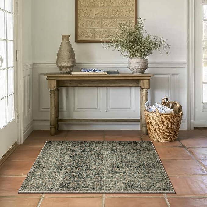 Machine Washable Throw Rugs for Entryway: Door Mat Indoor Entrance 2x3 Rug Boho - Image 6