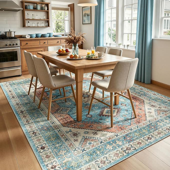 Lofus Vintage Living Room Rugs 5x7, Soft Machine Washable Area Rug - Image 4