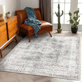 CHAMPLANT Washable Area Rug 4'x6' Vintage Traditional Floor Cover Foldable Thin by CHAMPLANT