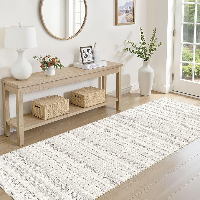 cotiled Hallway 2.6x8 Runner Rugs: Washable Boho Rugs - Image 3