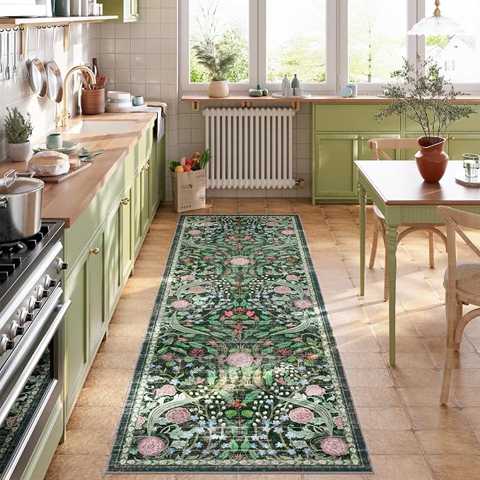 AMTOVO 2x6 Runner Rug for Hallway, Washable Non-Slip Long Kitchen Carpet - Image 3